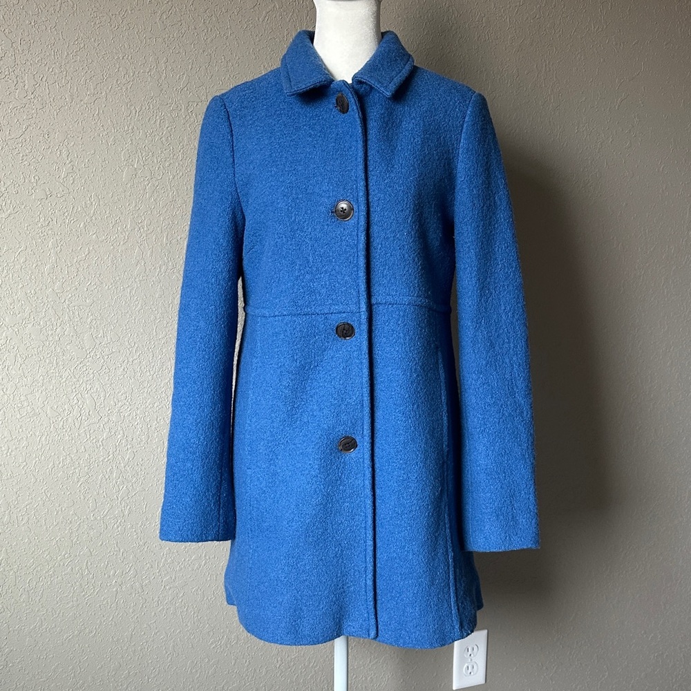 Lands' End | Wool Blend Peacoat in Blue (EUC)